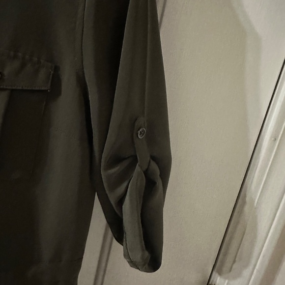 🟣Women! Mossimo Supply Co Shirt Dress, size XS, in olive green. - Picture 4 of 8